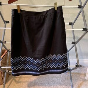 Black Loft Skirt with Detailing at Bottom